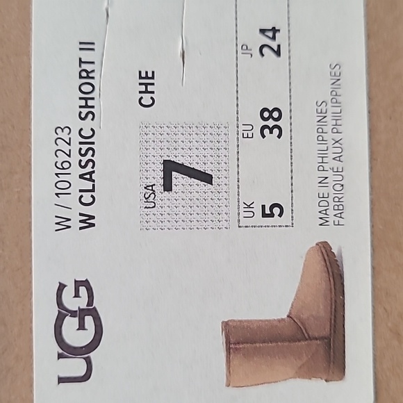 ON SALE! UGG Classic Short ii Boots, tan / chestnut size 7, 9 10 NWT, new in box - Picture 8 of 10